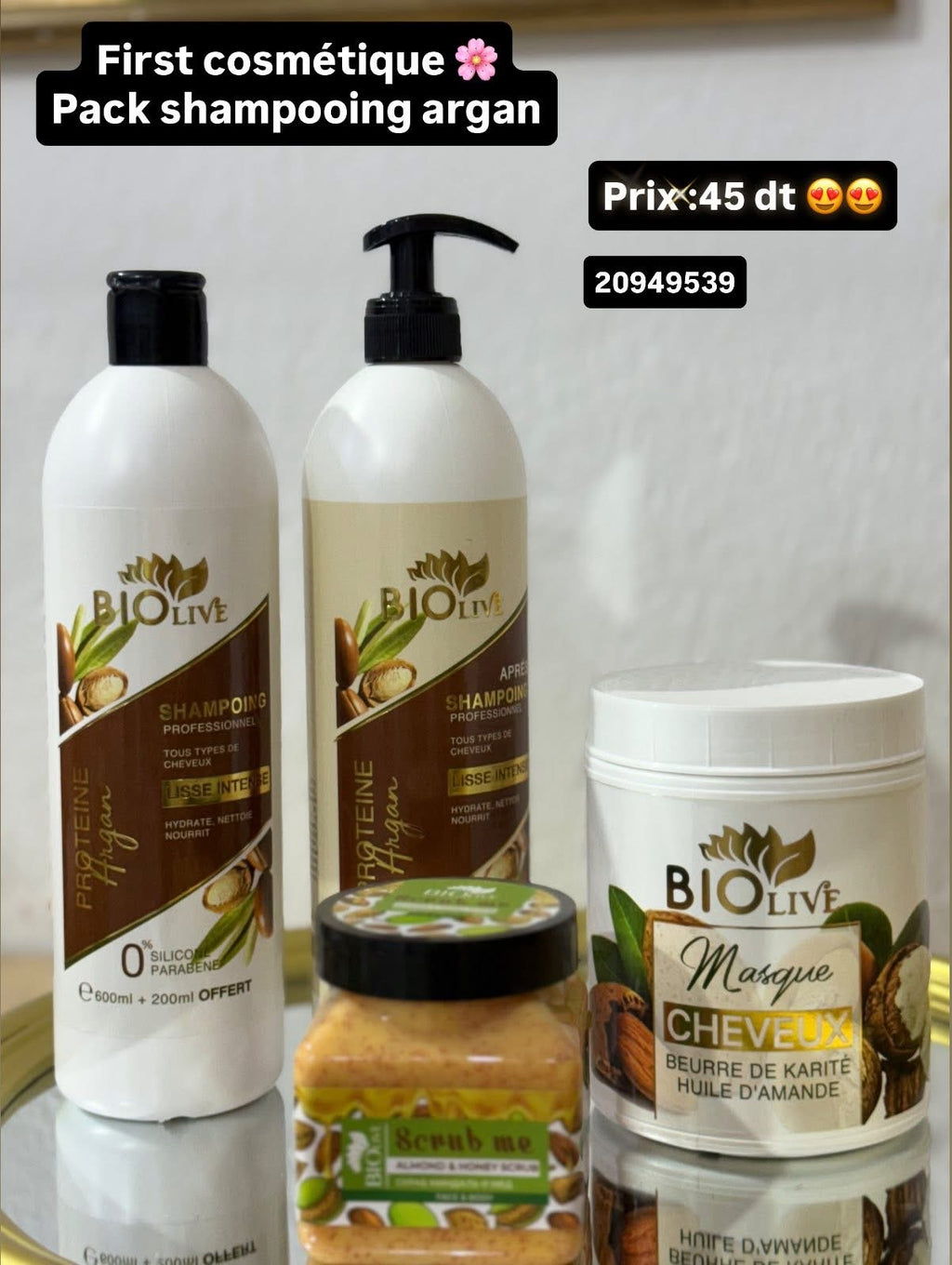 Pack shampooing argan